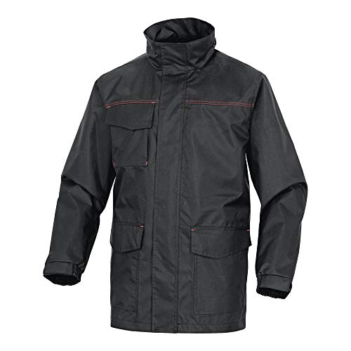 Deltaplus SLIGONRXX Leichter Parka Aus Oxford Polyester Mit Pu-Beschichtung - Polyester Netzmesh Futter (Abgestimmt Auf Das Sortiment Mach Und Panostyle), Schwarz-Rot, Größe XXL von Deltaplus