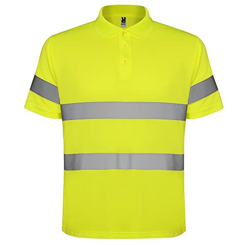 Deltaplus SUNLIJATM Warnschutz Poloshirt Aus Polyester, Neongelb, Größe M von Deltaplus