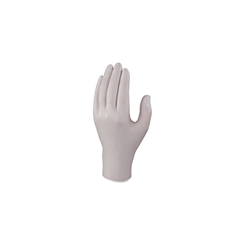 Deltaplus V1300B10008 Spenderschachtel 100 Ungepuderte Einweghandschuhe Aus Nitril, Weiß, Größe 8/9 von Deltaplus