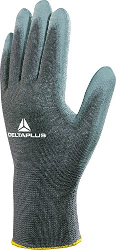 Deltaplus VE702PG09 Polyester Feinstrickhandschuh / Handfläche Pu, Grau, Größe 09 von Deltaplus