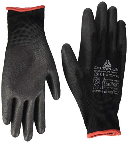 Deltaplus VE702PN06 Polyester Feinstrickhandschuh / Handfläche Pu, Schwarz, Größe 06 Deltaplus VE702PN06 Polyester Feinstrickhandschuh / Handfläche Pu, Schwarz, Größe 06 von Deltaplus