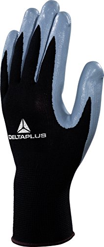 Deltaplus VE712GR07 Polyester Feinstrickhandschuh / Handfläche Nitril, Schwarz-Grau, Größe 07 Deltaplus VE712GR07 Polyester Feinstrickhandschuh / Handfläche Nitril, Schwarz-Grau, Größe 07 von Deltaplus