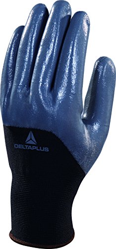 Deltaplus VE715GR10 Polyester Feinstrickhandschuh - Nitril-Beschichtung Auf Handfläche Fingerspitzen Und Handrückens, Schwarz-Grau, Größe 10 Deltaplus VE715GR10 Polyester Feinstrickhandschuh - Nitril-Beschichtung Auf Handfläche Fingerspitzen Und Handrückens, Schwarz-Grau, Größe 10 von Deltaplus