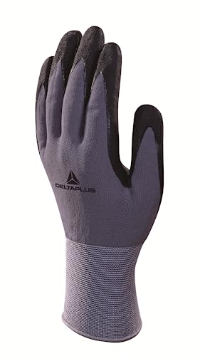 Deltaplus VE726NO10 Polyamid Spandex Feinstrickhandschuh - Handfläche Nitril/Pu, Grau-Schwarz, Größe 10 Deltaplus VE726NO10 Polyamid Spandex Feinstrickhandschuh - Handfläche Nitril/Pu, Grau-Schwarz, Größe 10 von Deltaplus