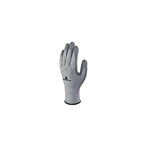 Deltaplus VECUT34GRG306 Feinstrickhandschuh Econocut - Pu-Beschichtete Handfläche - 13Er Teilung - X3 Paare, Grau, Größe 06 von Deltaplus