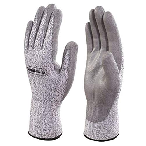 Deltaplus VECUT42GN08 SoftnocutFeinstrickhandschuh - Pu-Beschichtete Handfläche - Verstärkungen, Grau, Größe 08 von Deltaplus