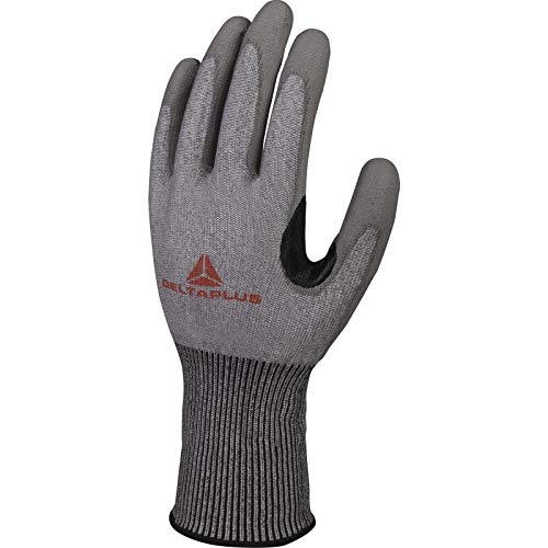 Deltaplus VECUT42GN10 SoftnocutFeinstrickhandschuh - Pu-Beschichtete Handfläche - Verstärkungen, Grau, Größe 10 von Deltaplus