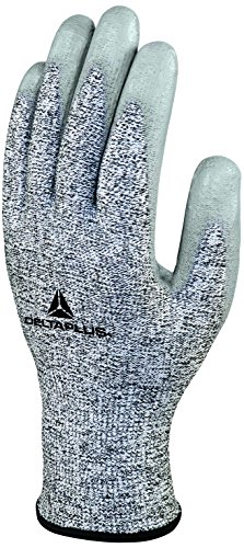 Deltaplus VECUT58GRG308 Econocut Feinstrickhandschuh - Pu-Beschichtete Handfläche - 13Er Teilung - X3 Paare, Grau, Größe 08 von Deltaplus