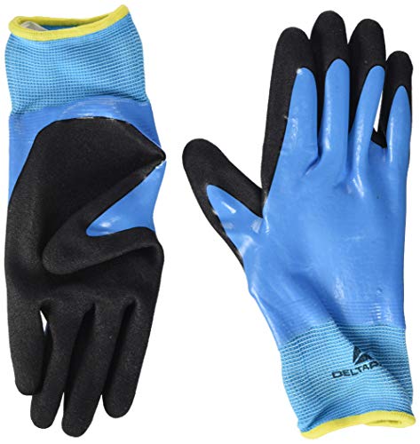 Deltaplus VV636BL07 Polyamid-Handschuh - Nitrilbeschichtete Hand - Nitrilschaum-Beschichtete Handfläche, Blau-Schwarz, Größe 07 Deltaplus VV636BL07 Polyamid-Handschuh - Nitrilbeschichtete Hand - Nitrilschaum-Beschichtete Handfläche, Blau-Schwarz, Größe 07 von Deltaplus