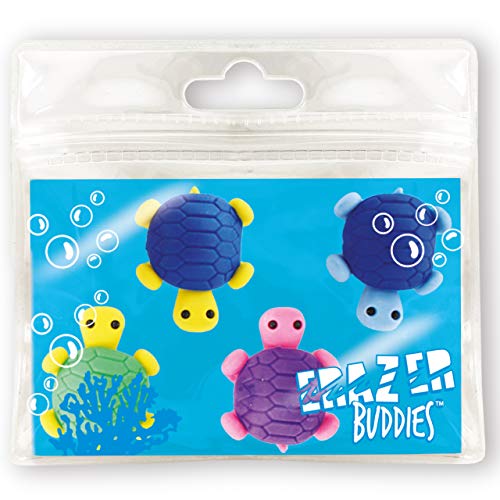 Deluxebase Erazer Buddies - Meeresschildkröte Schildkröte Radiergummis und neuartiges Briefpapier für Mädchen und Jungen. Buntes Radiergummi-Set, ideal für Büro- und Schulmaterial von Deluxebase