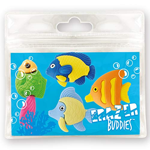 Deluxebase Erazer Buddies - Riff-Fisch Riff-Fisch Radiergummis und neuartiges Briefpapier für Mädchen und Jungen. Buntes Radiergummi-Set, ideal für Büro- und Schulmaterial von Deluxebase