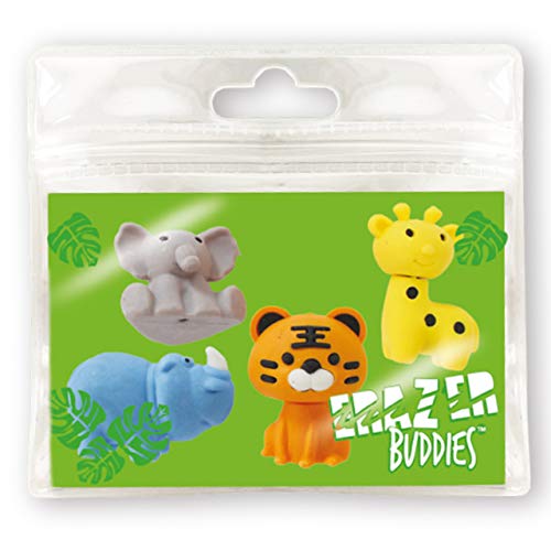 Deluxebase Erazer Buddies - Wildes Tier Wildes Tier Radiergummis und neuartiges Briefpapier für Mädchen und Jungen. Buntes Radiergummi-Set, ideal für Büro- und Schulmaterial von Deluxebase