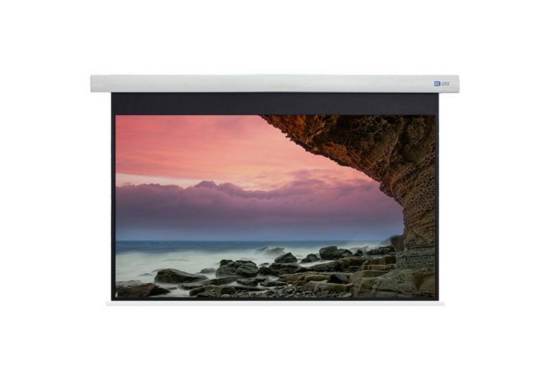 Deluxx Cinema – 4K Fibre MWHT Motorleinwand (298 x 168cm, 16:9, Gain 1) von Deluxx