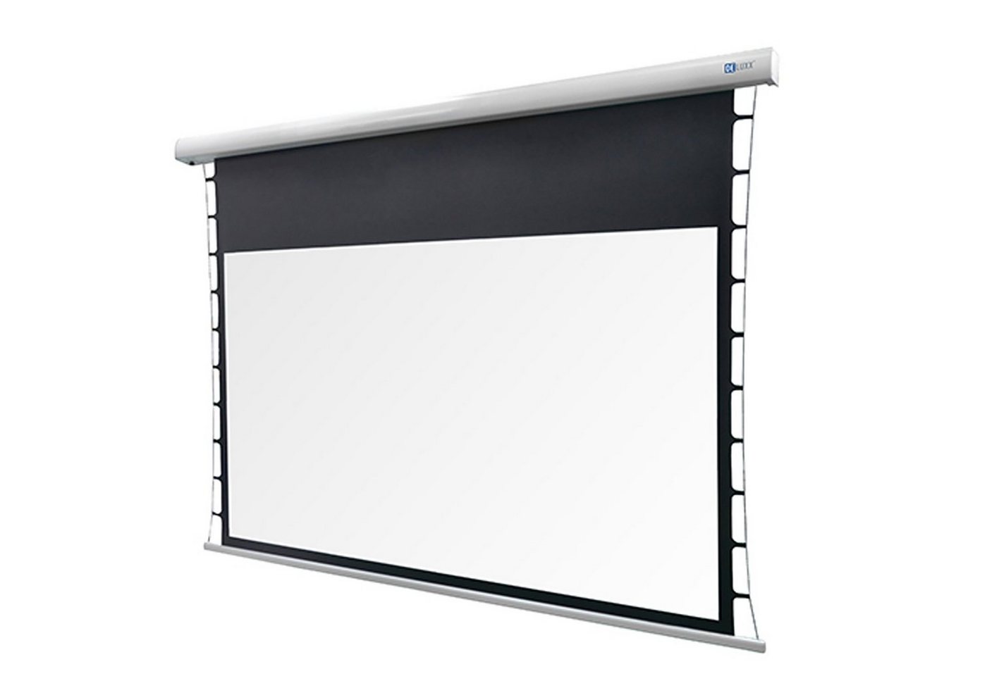 Deluxx Cinema Tension - 4k Pro Fibre MWHT Motorleinwand (265 x 149cm, 16:9, Gain 1,1) von Deluxx