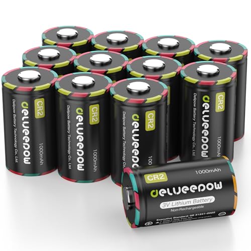 Delyeepow CR2 Batterie 3V Lithium-Batterie 1000mAh, CR2 Foto Lithium Batterien hohe Kapazität für Digitalkameras, Taschenlampen, Nachtsichtbrillen 12 Stück, Nicht wiederaufladbar Delyeepow CR2 Batterie 3V Lithium-Batterie 1000mAh, CR2 Foto Lithium Batterien hohe Kapazität für Digitalkameras, Taschenlampen, Nachtsichtbrillen 12 Stück, Nicht wiederaufladbar von Delyeepow