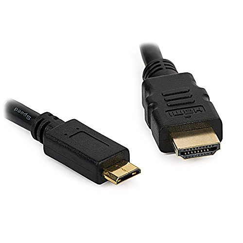 1,8-m-langes Mini-HDMI- zu HDMI-Kabel für den Anschluss einer Canon-EOS-6D-Kamera an TV, HDTV, LCD, Plasma, Monitor mit HDMI-Port, von dragontrading® von Demacia