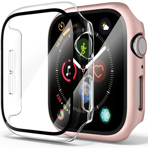 2 x Hartschale mit Displayschutz aus gehärtetem Glas für Apple Watch Serie 3 Serie 2 42 mm, ultradünne PC-iWatch-Schutzhülle (Sternenlicht/transparent, 42 mm für Serie 3/2/1) von Demark