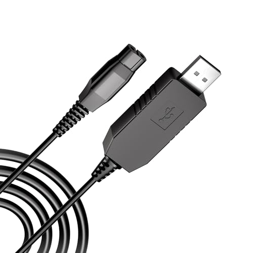 4,3 V Rasierer-USB-Ladekabel Ersatz A00390 Ladekabel kompatibel mit Philips Norelco One Blade QP2620 / QP2520, QP2520 / 30 QP2520 / 70 QP2520 / 90 (4,3 V-Schwarz) von Demark