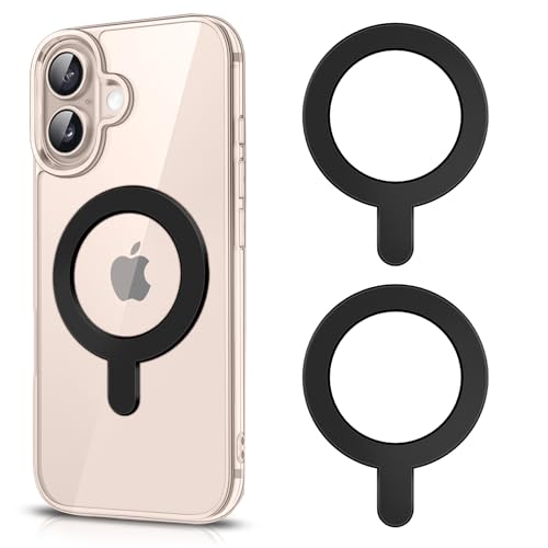 Demark MagSafe-Aufkleber, kompatibel mit MagSafe-Ring, Metallring, unterstützt kabelloses Laden, universelles magnetisches Umwandlungs-Kit für Handyhülle für iPhone, Galaxy, Schwarz + Schwarz, 2 Stück Demark MagSafe-Aufkleber, kompatibel mit MagSafe-Ring, Metallring, unterstützt kabelloses Laden, universelles magnetisches Umwandlungs-Kit für Handyhülle für iPhone, Galaxy, Schwarz + Schwarz, 2 Stück von Demark