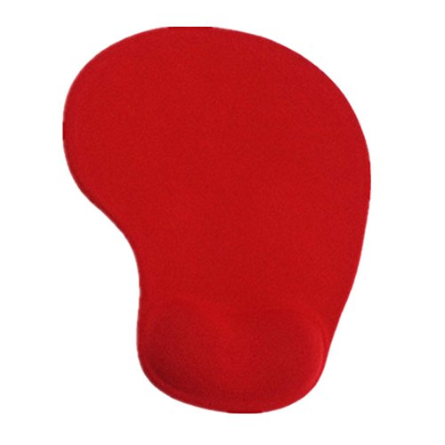 Demarkt Ergonomisches Komfort Mauspad mit Handauflage aus Gel, (19 x 23cm, Stoff) Rote von Demarkt