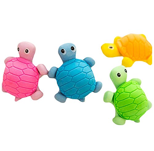 Demarkt Schildkröte Form Radiergummis Bleistift Radiergummi Tiere Radiergummi Set Schulbedarf 5 Stück (Zufällige Farbe) von Demarkt