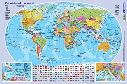 DEMART - Desk/Mouse PAD - Countries of The World - Schreibtischunterlage von Demart