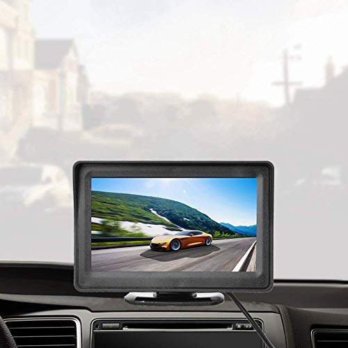 Demeras 4,3-Zoll-LCD-Autoanzeigebildschirm Rückansicht Externe Anzeige Universelle Autoanzeige für Rückfahrkamera DVD von Demeras