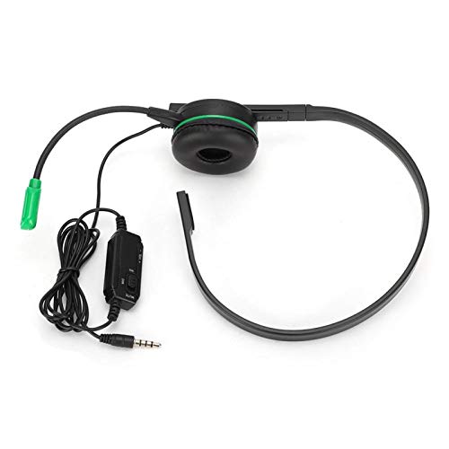 Demeras Einseitiges Headset 3,5-mm-kabelgebundener EIN-Ohr-Kopfhörer für Laptops Smartphone Einseitige Computer-PC-Callcenter-Headsets von Demeras