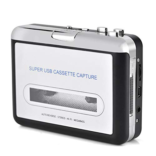 Demeras Kassettenrekorder USB-Kassettenband auf PC MP3-CD-Umschalter Konvertieren Sie Audio-Musik-Player mit Kopfhörern von Demeras