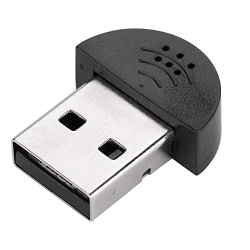Demeras Mini USB Mikrofon Computermikrofon Tragbares Studio Sprachmikrofon Aufnahme Audio MIC Adapter(Schwarz) von Demeras