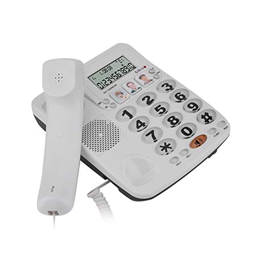 Demeras Schnurgebundene Telefone mit Freisprecheinrichtung, 2-zeiliges Zifferblatt, Schnurgebundenes Telefon mit Anrufer-ID, Festnetz für Zuhause/Büro von Demeras
