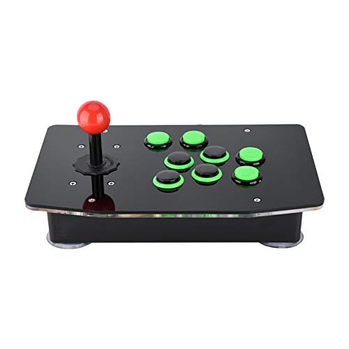 Demeras Spielekonsole Joystick Arcade Spiel Joystick USB Multi Format 8-Tasten Arcade Fight Stick für PC-Computerspiele von Demeras