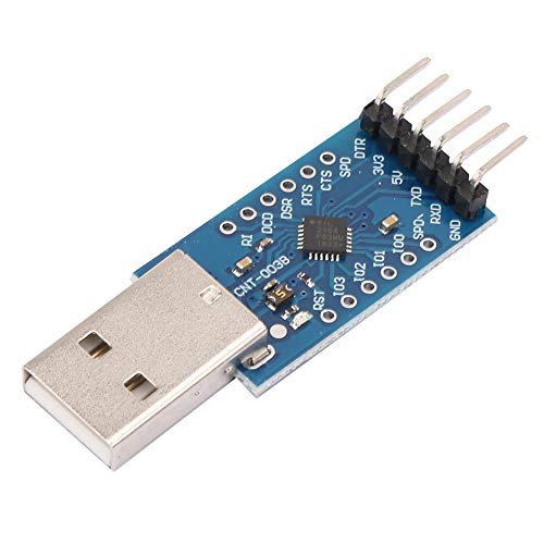 Demeras USB 2.0 zu Seriell Konvertermodul, Modul Serieller Konverter Blau 65MN Stahl 6PIN Anzeigeleuchte mit Kabel für Windows 2000 von Demeras