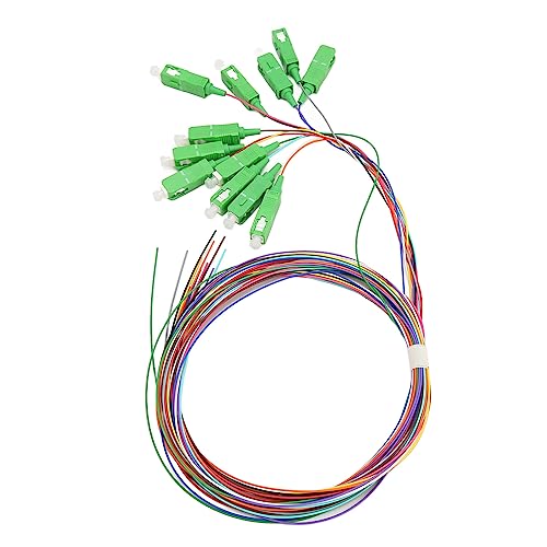 Glasfaser-Pigtail, 12 Stränge, Singlemode-Glasfaser-Pigtail, 12 Farben, Breite Anwendbarkeit, Plug-and-Play, Hohe Genauigkeit, 1,5 Meter, für Instrumentierung von Demeras