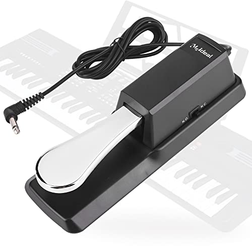 Keyboard Sustain Pedal Digital Piano Dämpfer Universal Zubehör kompatibel mit Yamaha Electronic Pianos Geburtstagsgeschenke, Schwarz von Demeras