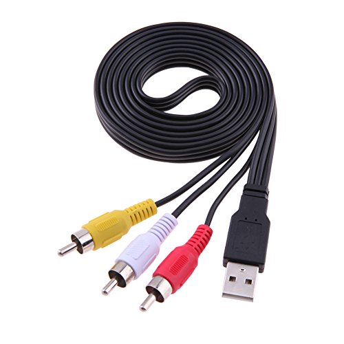 Demiawaking 1,5 Mt 5ft USB Stecker A zu 3 RCA AV A/V TV Adapter Kabel Audio AV Kabel von Demiawaking