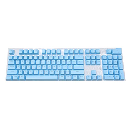 Demiawaking 104 Tasten für mechanische Tastatur, Universal-Kappen-Set für mechanische Tastatur, ergonomische Tastatur, Ersatztasten für mechanische Tastatur (Blau) von Demiawaking