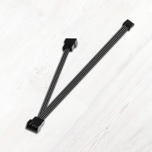 Demiawaking 2 Stück 4-Pin PWM Fan Splitter Kabel, Buchse auf Stecker Verteiler Kabel, PWM Verlängerungskabel, Multi-Lüfter-Anschluss, PWM Lüfterkabel für Computer-CPU (2 Wege) von Demiawaking