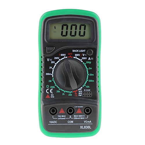 Demiawaking Digital Multimeter mit LED Hintergrundbeleuchtung (Messung von Spannung, Strom, Widerstand, Triode und Diode) von Demiawaking