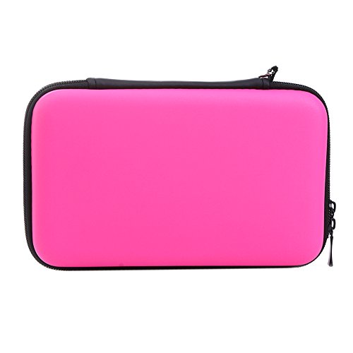 Demiawaking Eva Lagerung Reißverschluss Tasche Schutzhülle Abdeckungs Haut Gehäuse Deckel für Nintendo 3DS XL LL (Pink) von Demiawaking