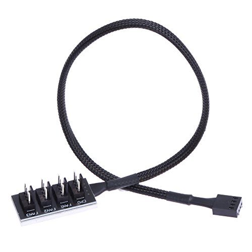 Demiawaking Gehäuse PC-Kühler Kabel Lüfter Kabel 1 Buchse auf 4 Stecker 4Pin Sockel 4-Port PWM Splitter für Multi Fach PWM Fan PC DIY (1Stk.) von Demiawaking