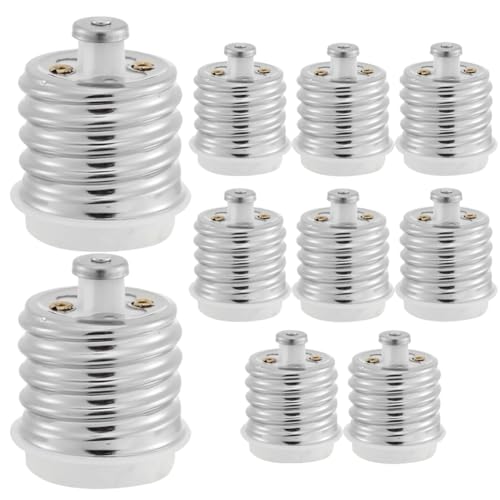 Demiawaking Glühbirne Sockel E40 auf E27 Lampenfassung E27 Lampensockel Adapter, E40 Fassung zu E27 Sockel Konverter (10Pcs) von Demiawaking