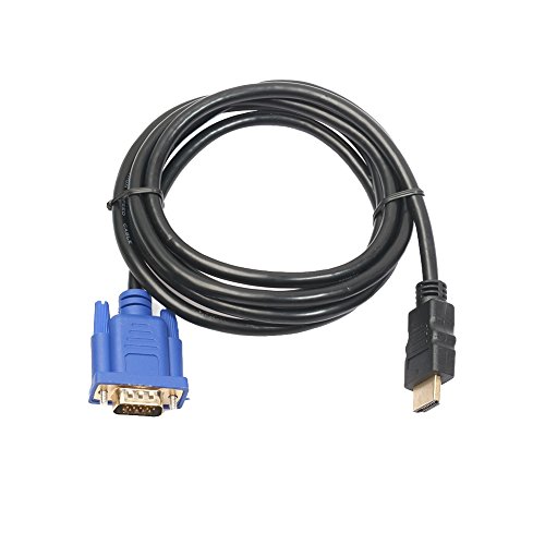 Demiawaking HDMI Gold männlich zu VGA HD männlich 15Pin Adapter 1080P Konverter Kabel 6FT von Demiawaking