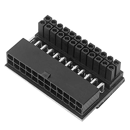 Demiawaking Netzteil ATX 24 Pin Buchse auf 24 Pin Stecker auf 24 Pin Stecker 90 Grad für PC Desktop Kabel von Demiawaking