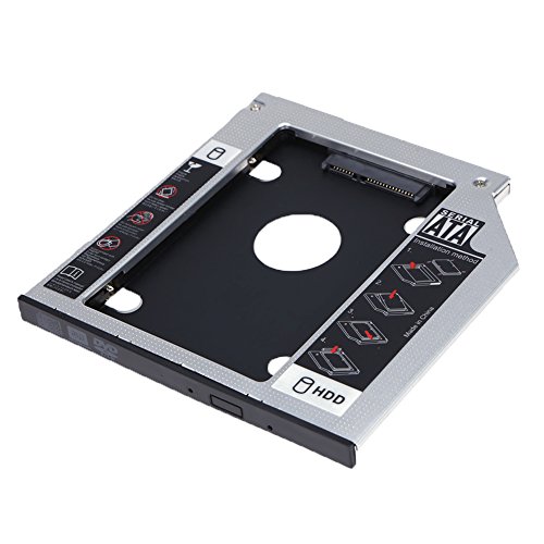 Demiawaking SATA auf SATA 2nd Festplatten Caddy für 9-mm-SSD-Gehäuse Festplattenlaufwerk Gehäuse CD-ROM Laufwerkhalter von Demiawaking