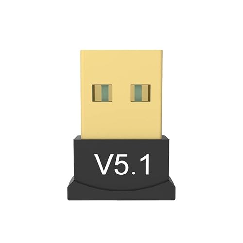 Demiawaking USB Bluetooth 5.1 Adapter, USB Bluetooth 5.1 Dongle, Wireless Sender Empfänger, 2,4 GHz für Computer, Laptop-PC von Demiawaking