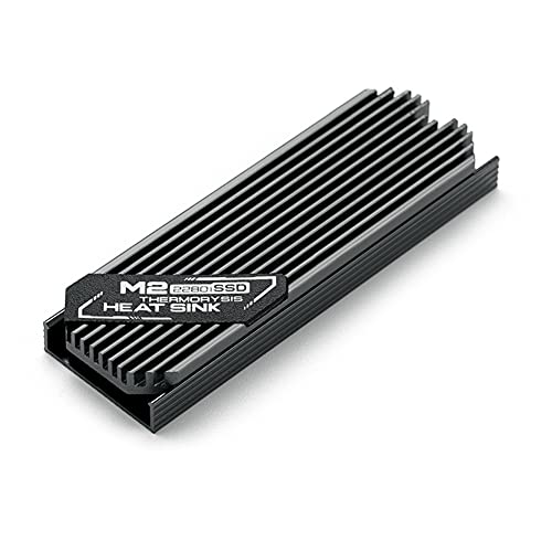 Ultradünner M.2 Kühlkörper SSD M.2 Kühler Solid State Festplatten kühlkörper 2280 SSD Kühler, Wärmeleitpad, Wärmestrahler für PCIE 2280 SSD (Grau) von Demiawaking