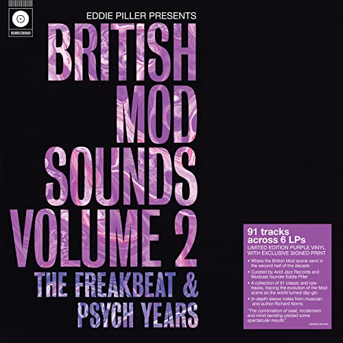 Eddie Piller Presents British Mod Sounds Of The 1960s Volume 2: The Freakbeat & Psych Years / Various - 6LP Boxset on 140-Gram Purple Colored Vinyl [Vinyl LP] von Demon Records
