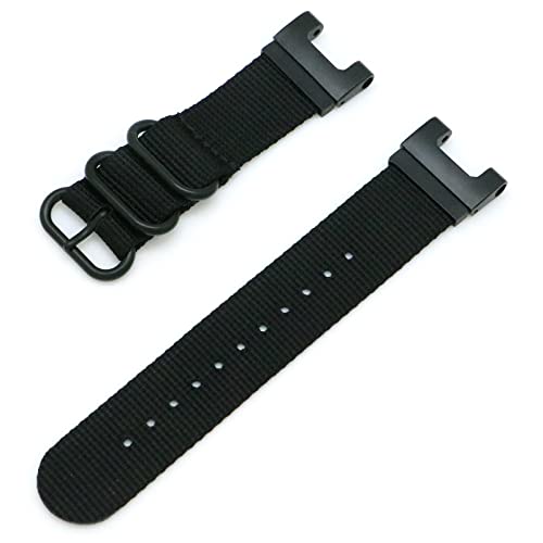 Demupai Armband Kompatibel mit Amazfit T-Rex A1918, Nylon atmungsaktiv Ersatzarmband, Sport Uhrenarmband für Amazfit T-Rex Pro (Schwarz) von Demupai