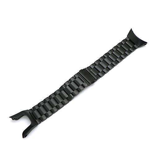 Demupai Armband Kompatibel mit Suunto Spartan Trainer Wrist, Edelstahl Metall Ersatzarmband für Spartan Trainer Wrist HR (Schwarz-3) von Demupai
